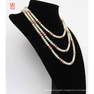 Multi Strand Fashion Cultured Pearl Necklace (EN1306)